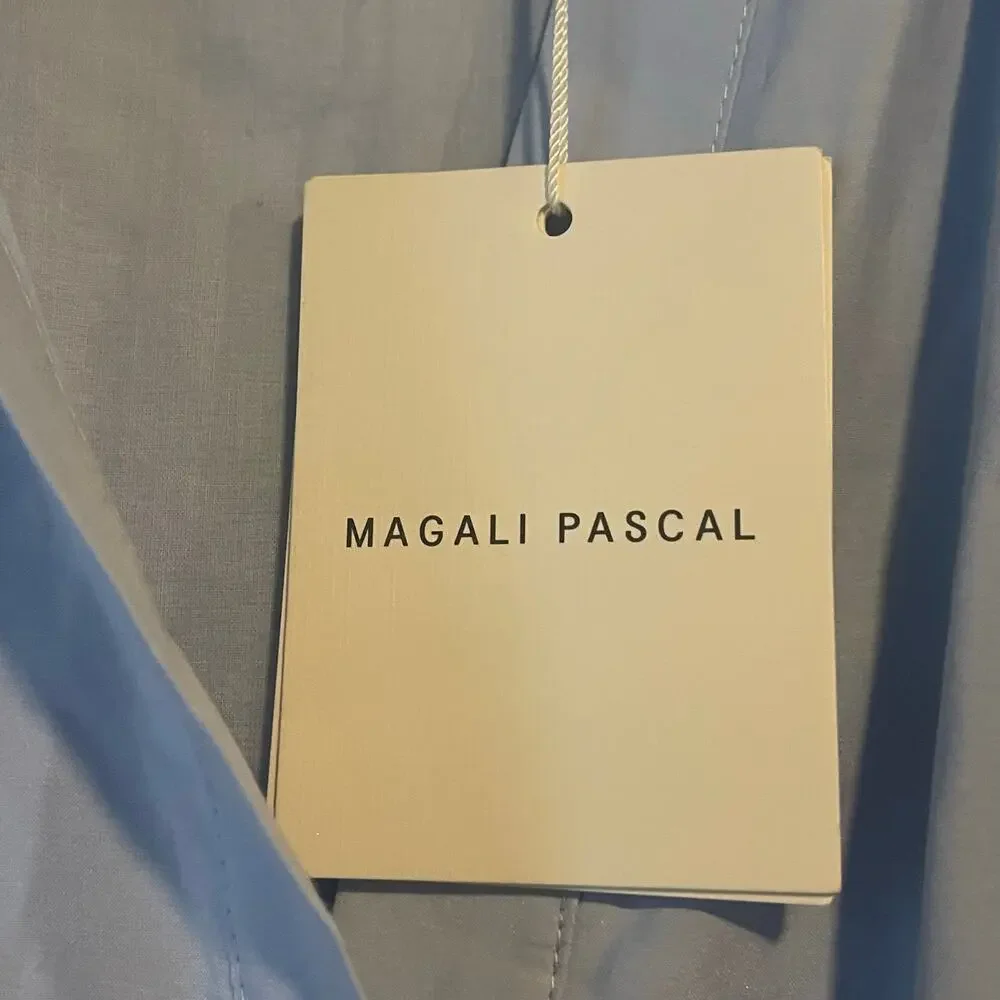 NEW Magali Pascal Louisa Tiered Mini Dress in Hydrangea Blue Size‎ Large - Picture 9 of 13